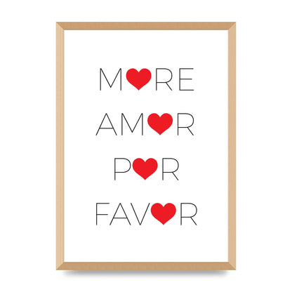 More Amor" Wall Art - A2 framed