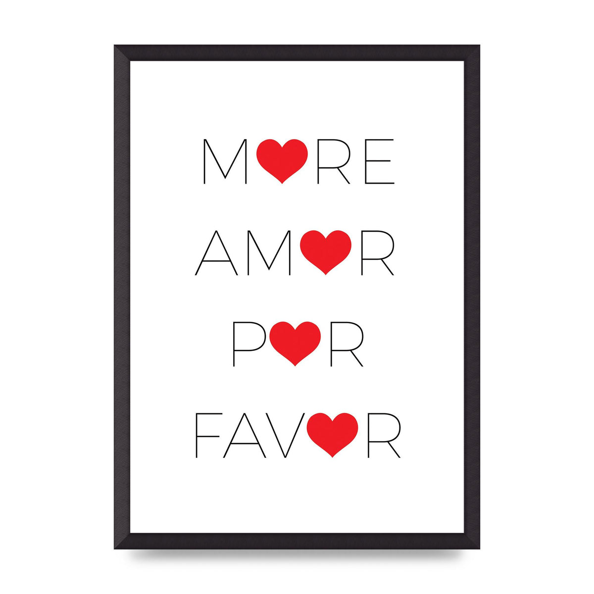 More Amor" Wall Art - A2 framed