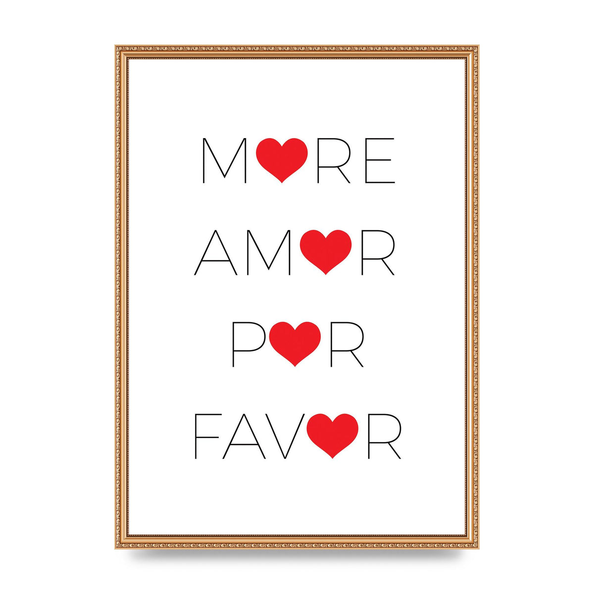 More Amor" Wall Art - A2 framed