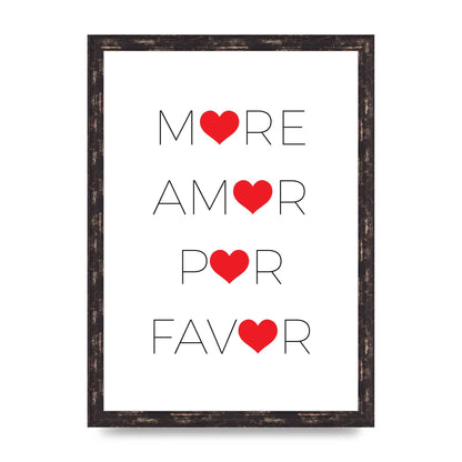 More Amor" Wall Art - A3 framed