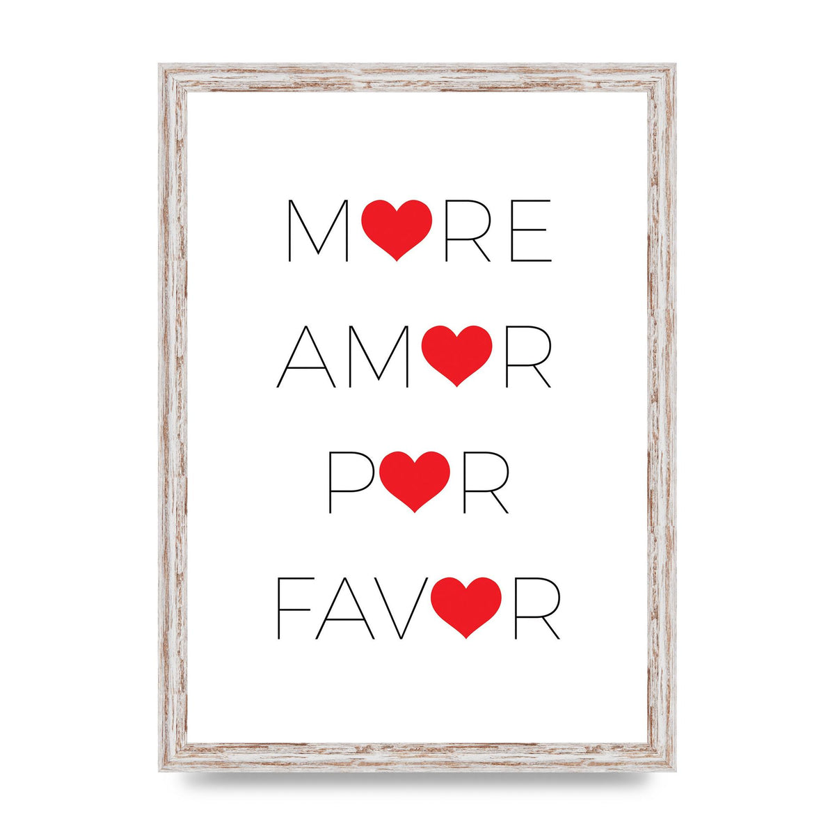 More Amor" Wall Art - A3 framed