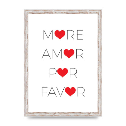 More Amor" Wall Art - A3 framed