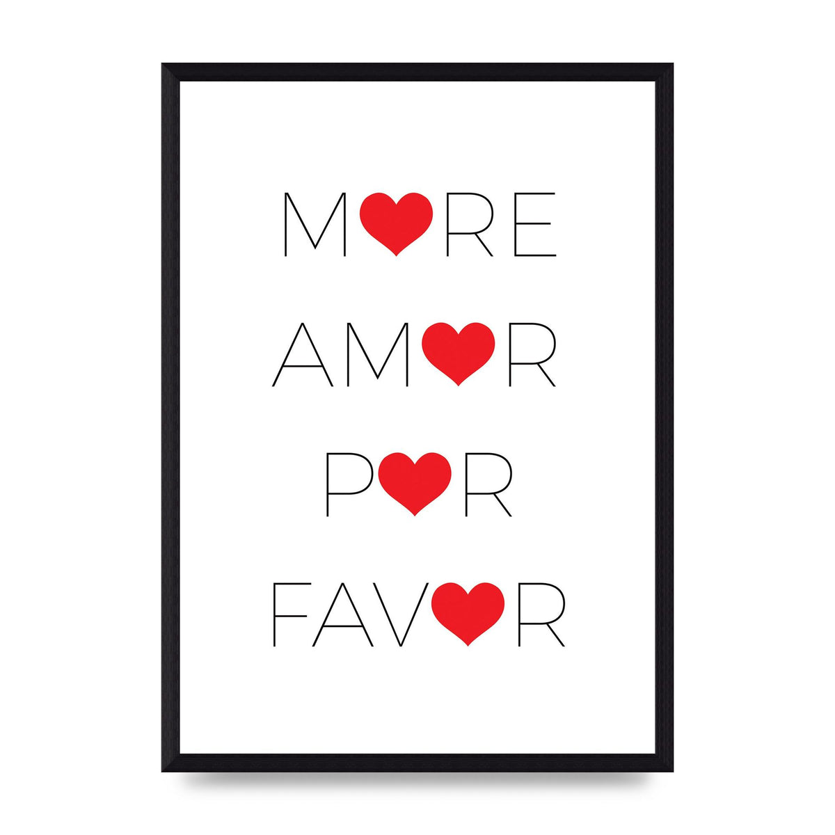 More Amor" Wall Art - A3 framed