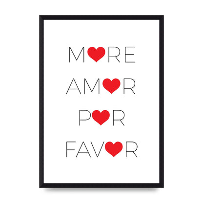 More Amor" Wall Art - A3 framed