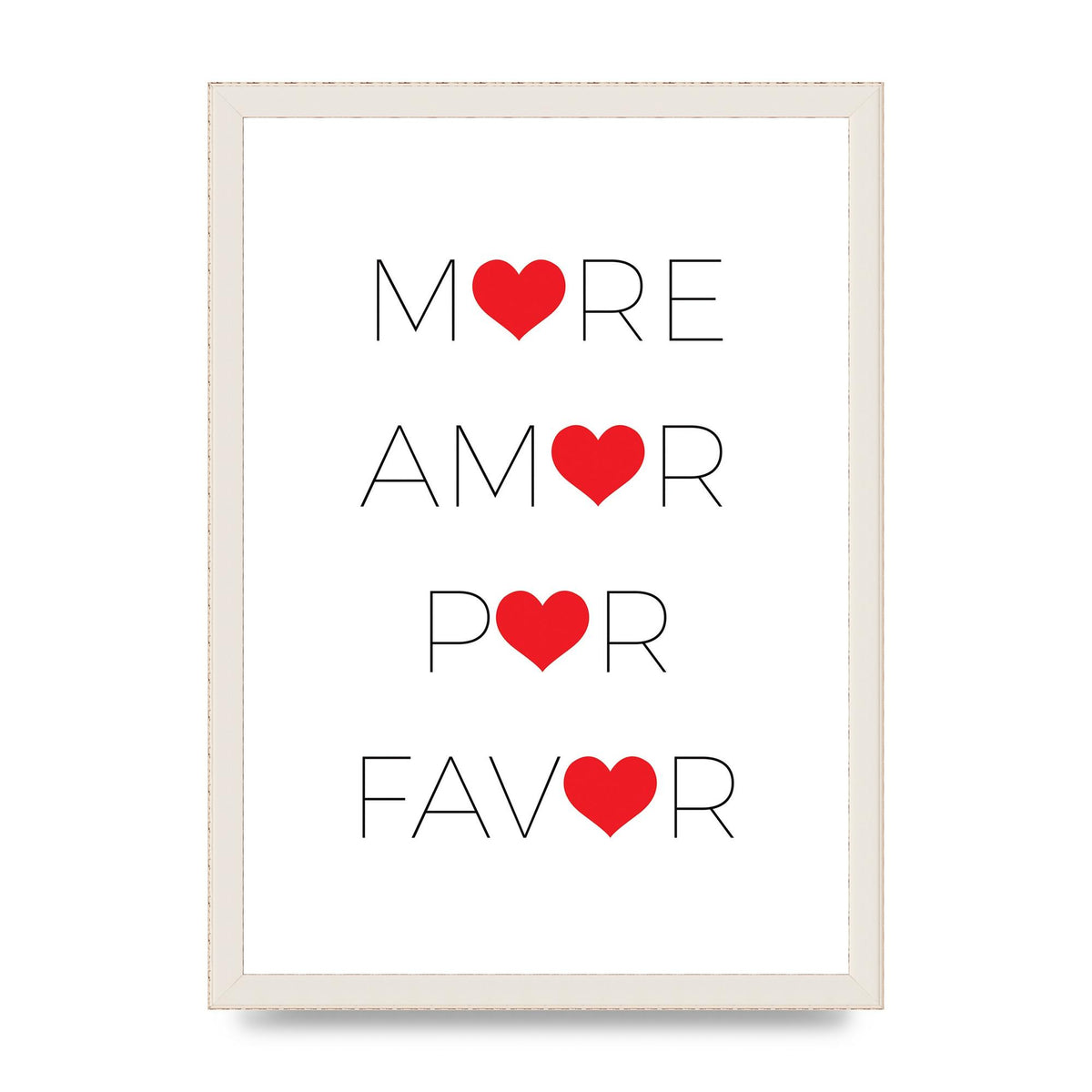More Amor" Wall Art - A3 framed