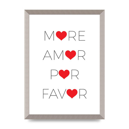 More Amor" Wall Art - A3 framed