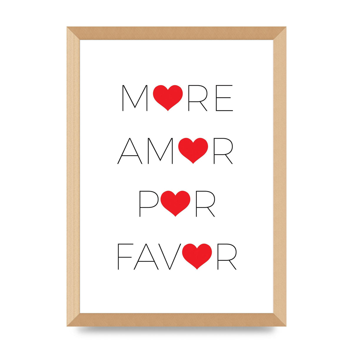 More Amor" Wall Art - A3 framed