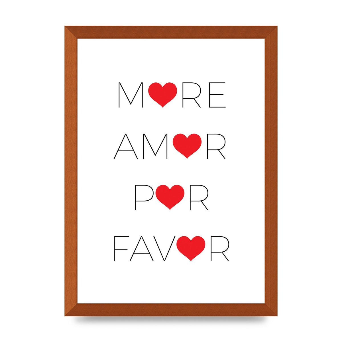More Amor" Wall Art - A3 framed