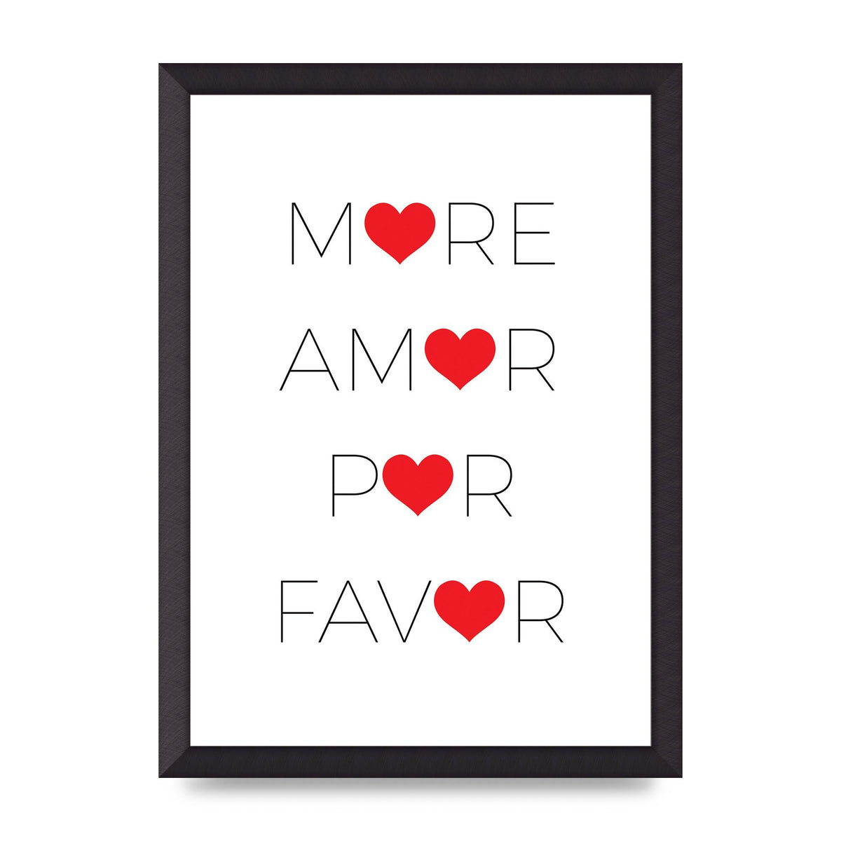 More Amor" Wall Art - A3 framed