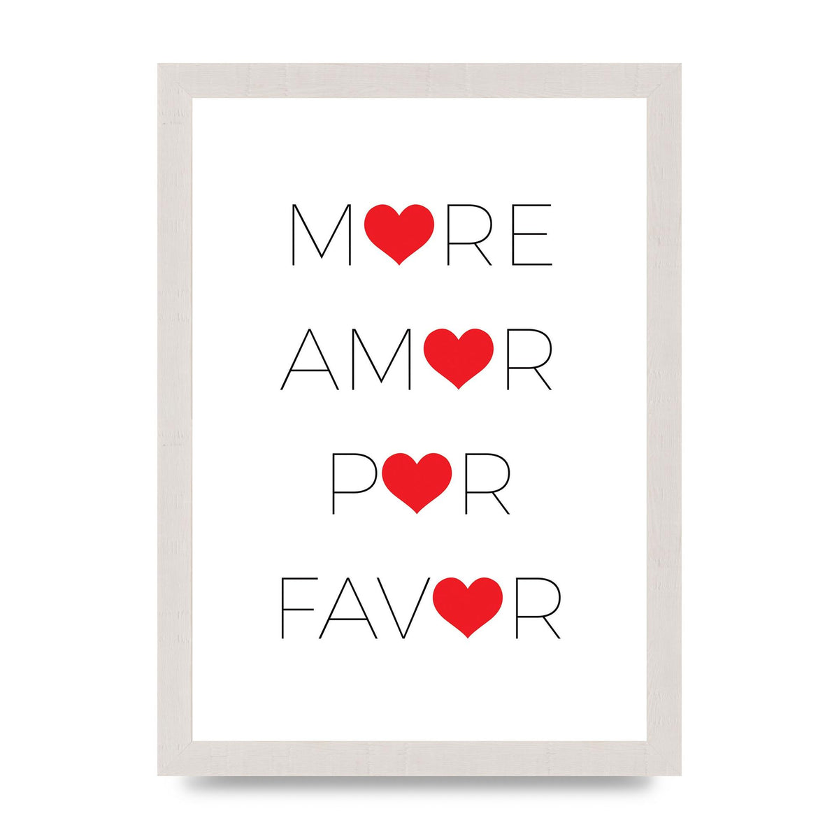 More Amor" Wall Art - A4 framed