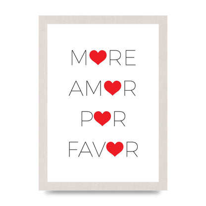 More Amor" Wall Art - A4 framed