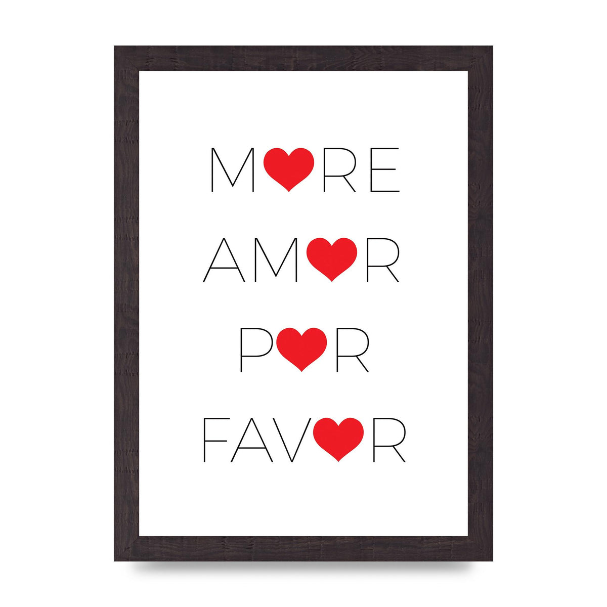 More Amor" Wall Art - A4 framed