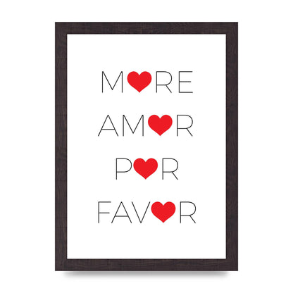 More Amor" Wall Art - A4 framed