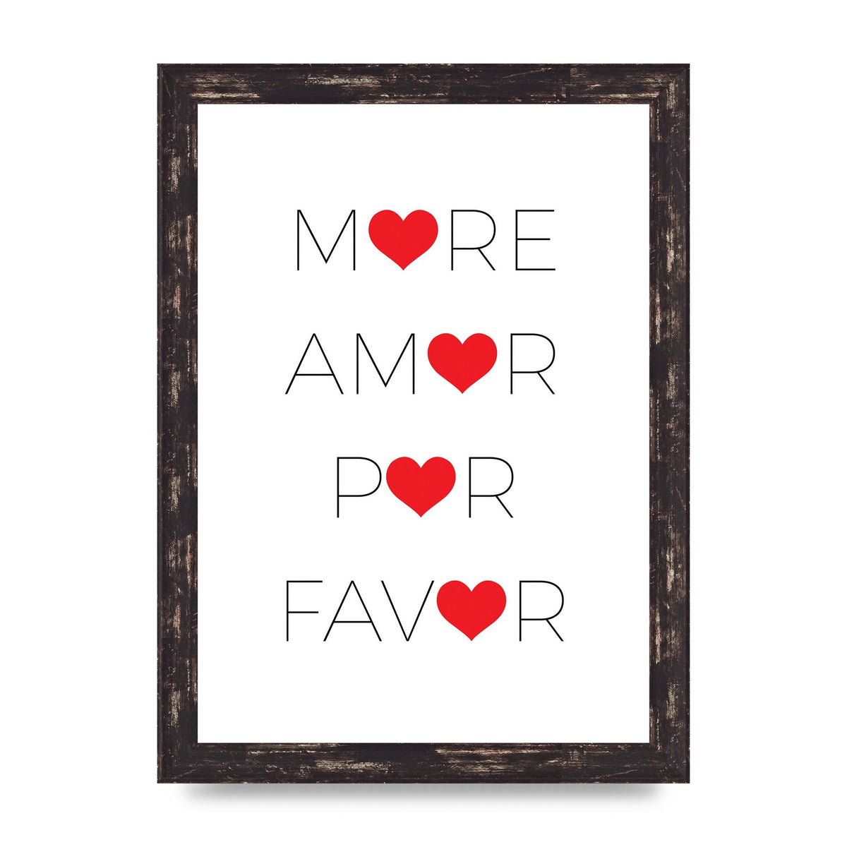 More Amor" Wall Art - A4 framed