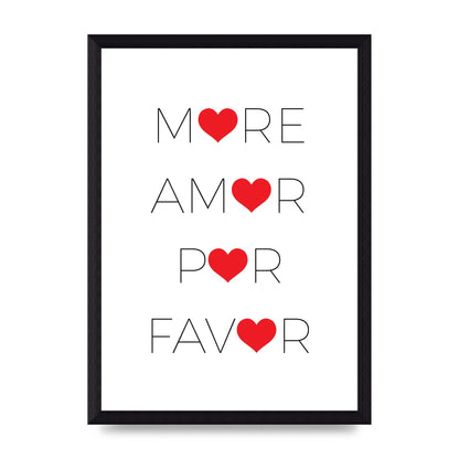 More Amor" Wall Art - A4 framed