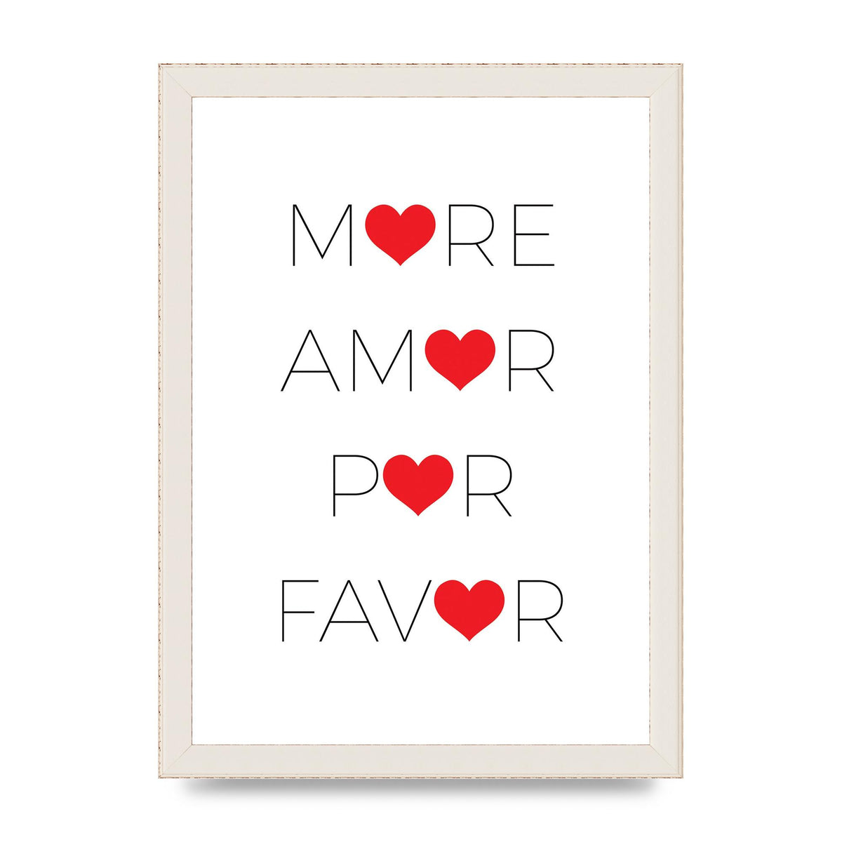 More Amor" Wall Art - A4 framed
