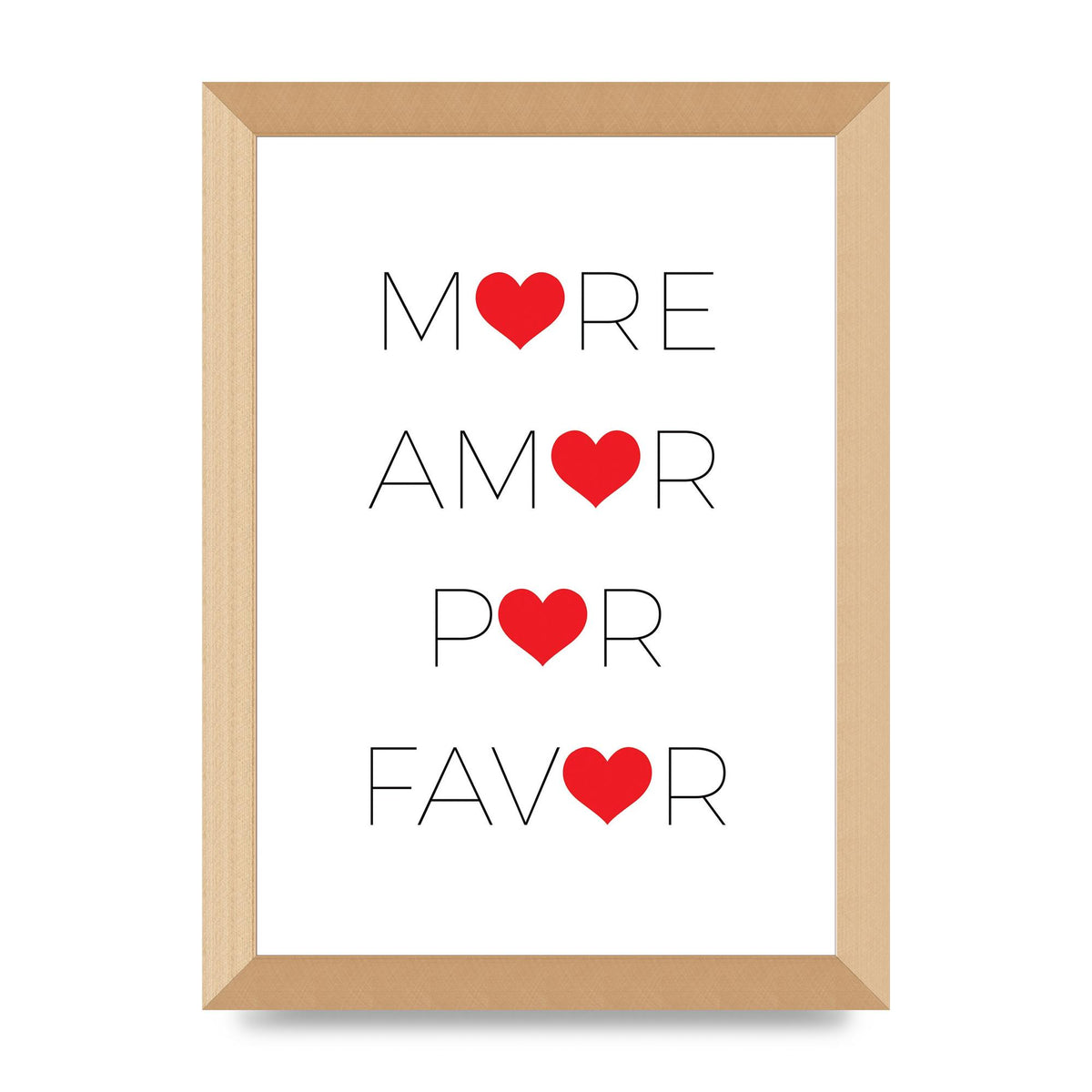 More Amor" Wall Art - A4 framed