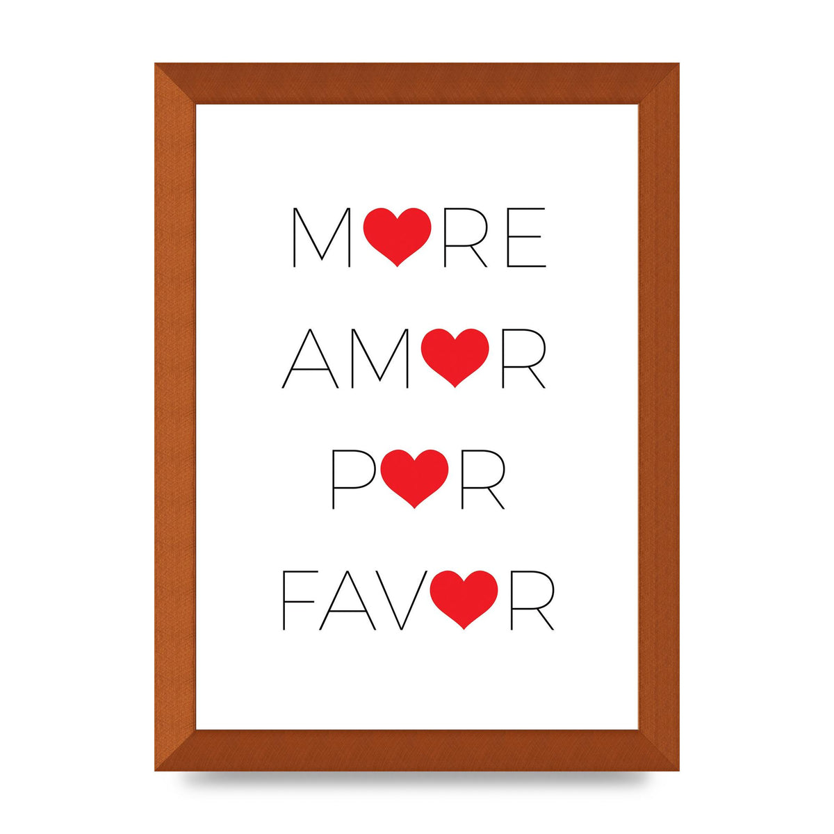 More Amor" Wall Art - A4 framed