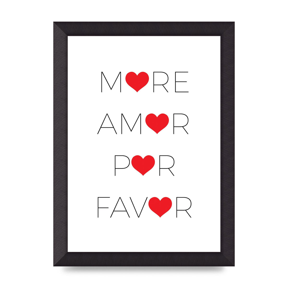 More Amor" Wall Art - A4 framed
