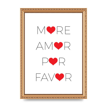 More Amor" Wall Art - A4 framed