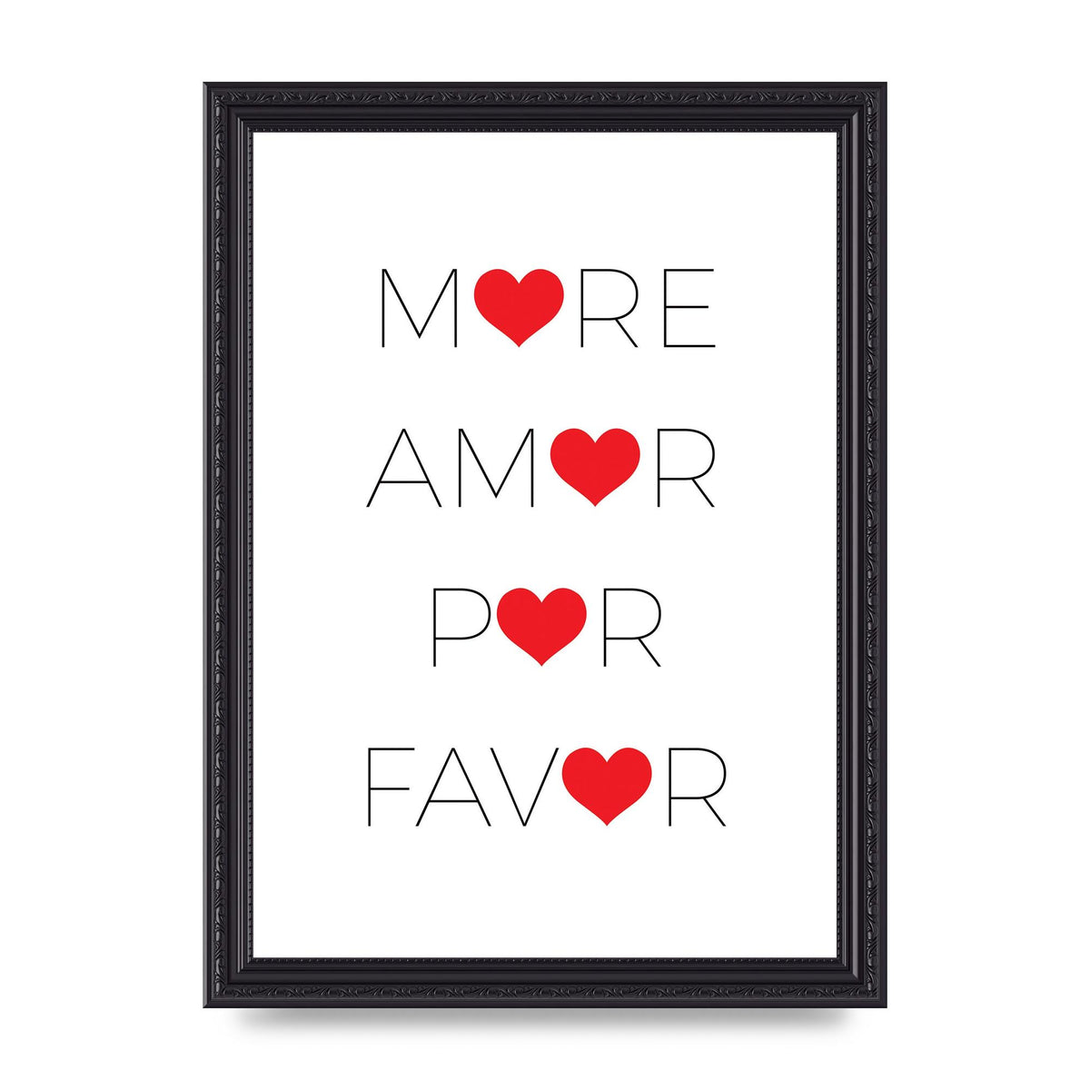 More Amor" Wall Art - A4 framed