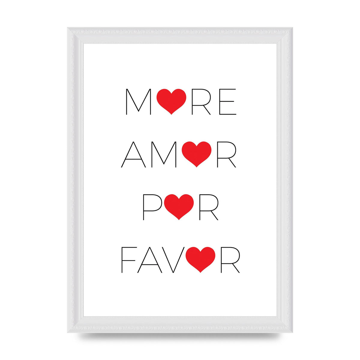 More Amor" Wall Art - A4 framed