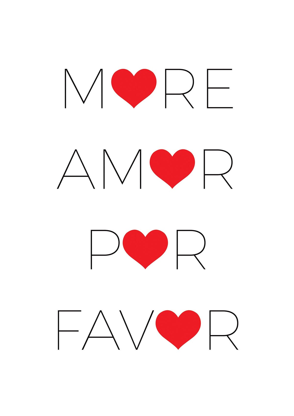 More Amor" Wall Art - detail