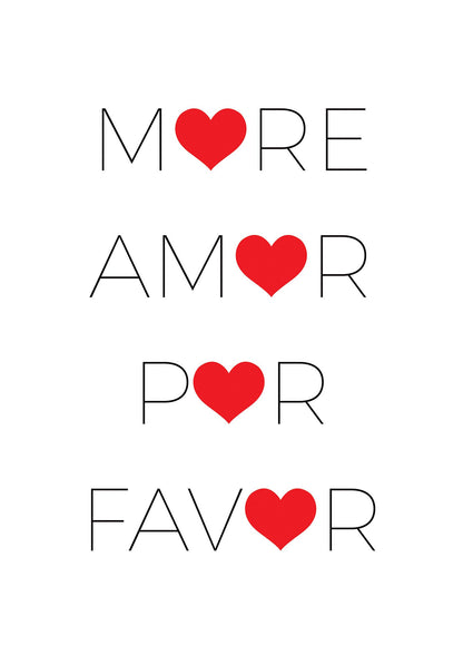 More Amor" Wall Art - detail