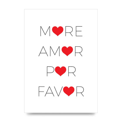 More Amor" Wall Art - unframed print