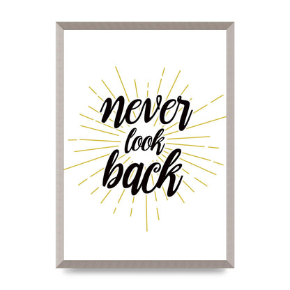 Never LoOK Back" Printed Poster - A2 framed