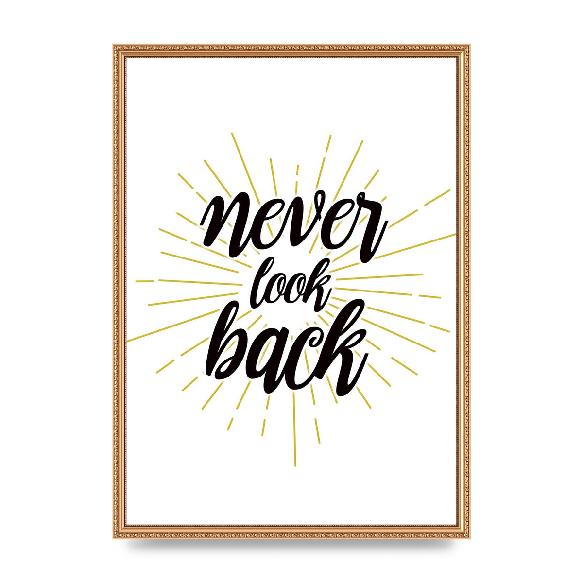 Never LoOK Back" Printed Poster - A2 framed