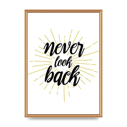Never LoOK Back" Printed Poster - A2 framed