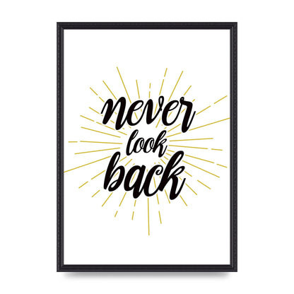 Never LoOK Back" Printed Poster - A2 framed