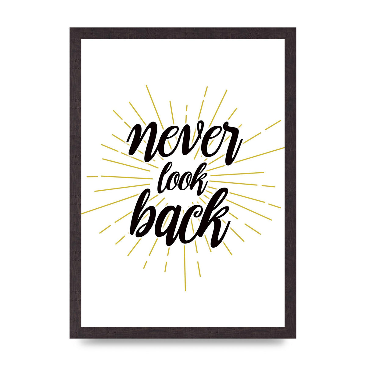 Never LoOK Back" Printed Poster - A3 framed