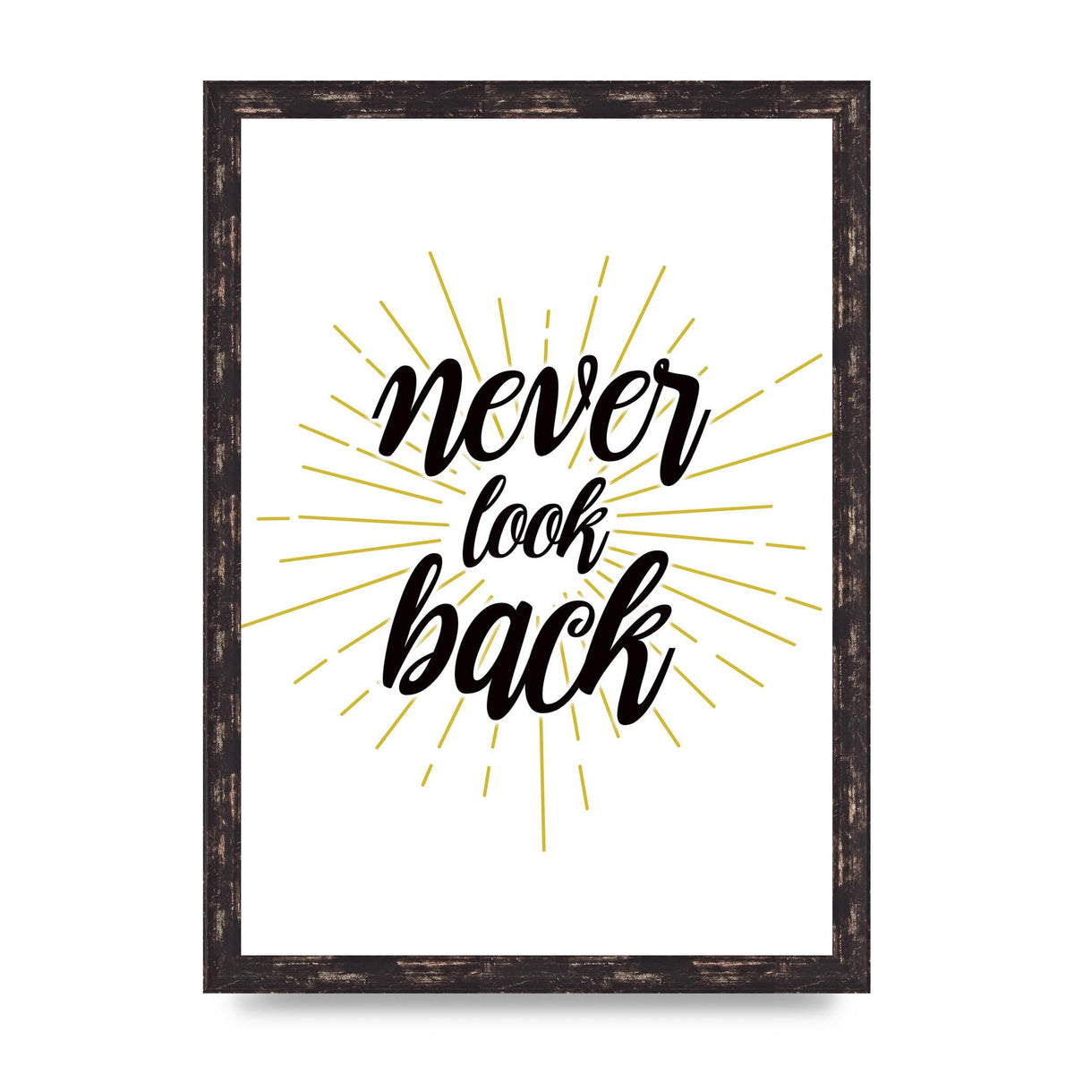 Never LoOK Back" Printed Poster - A3 framed