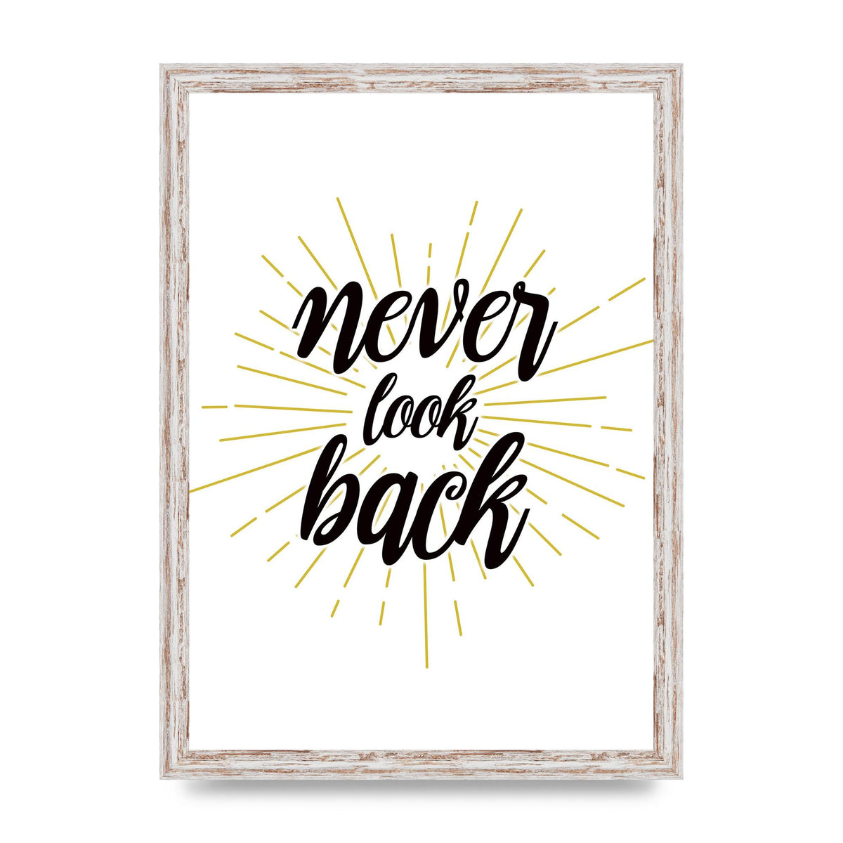 Never LoOK Back" Printed Poster - A3 framed