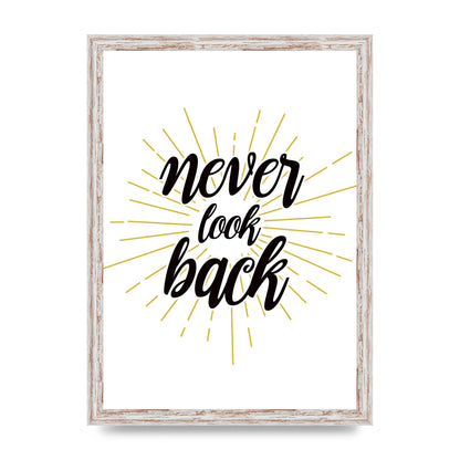 Never LoOK Back" Printed Poster - A3 framed