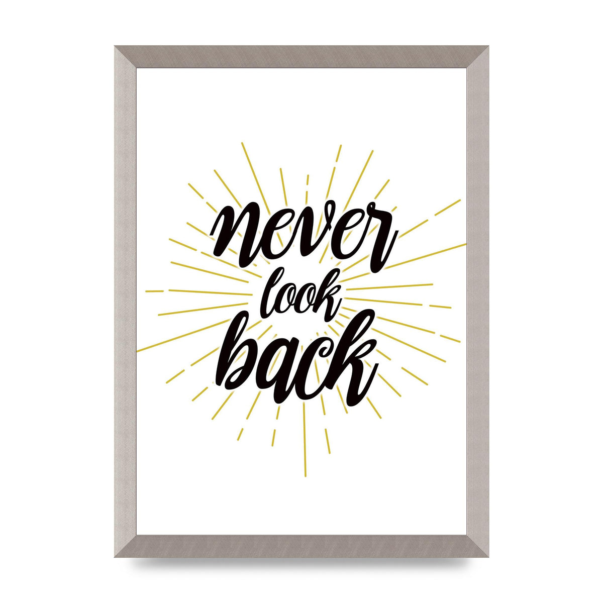 Never LoOK Back" Printed Poster - A3 framed
