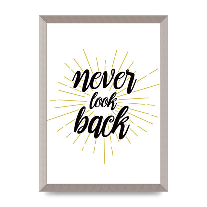 Never LoOK Back" Printed Poster - A3 framed