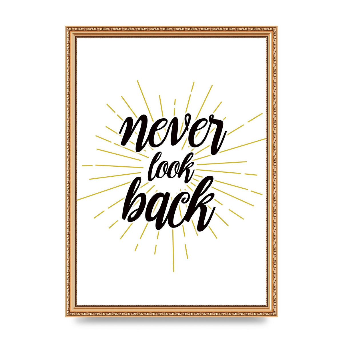 Never LoOK Back" Printed Poster - A3 framed