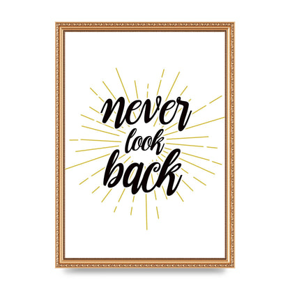 Never LoOK Back" Printed Poster - A3 framed