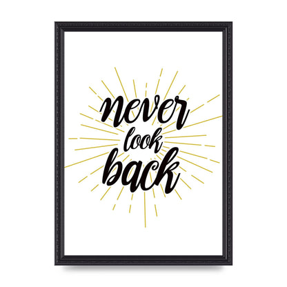 Never LoOK Back" Printed Poster - A3 framed