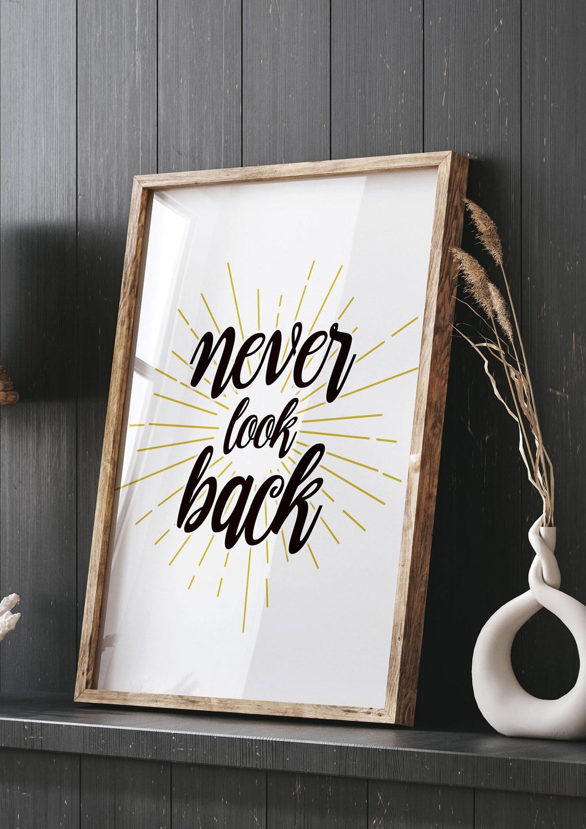 Never LoOK Back" Printed Poster - living room 3