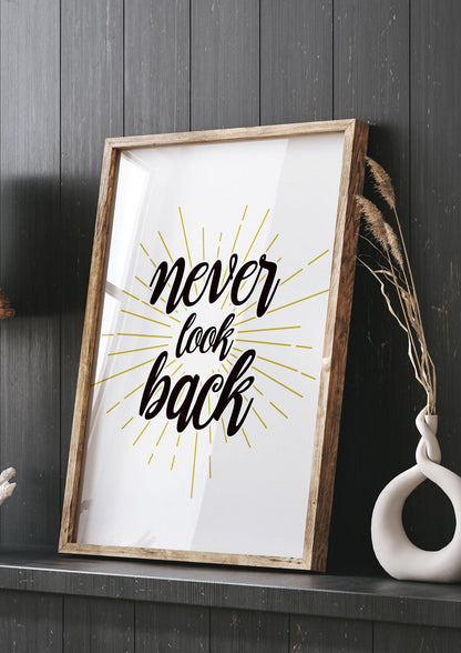 Never LoOK Back" Printed Poster - living room 3