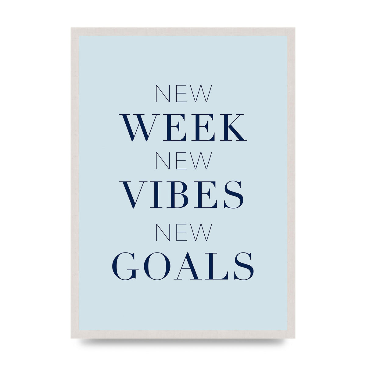 New Week" Wall Art - A2 framed
