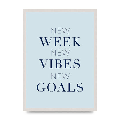 New Week" Wall Art - A2 framed
