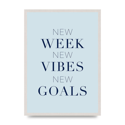 New Week" Wall Art - A2 framed