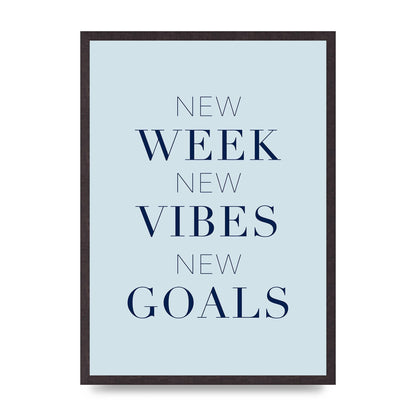 New Week" Wall Art - A2 framed