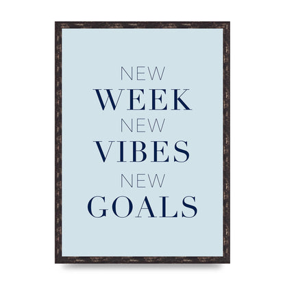 New Week" Wall Art - A2 framed
