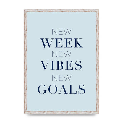 New Week" Wall Art - A2 framed